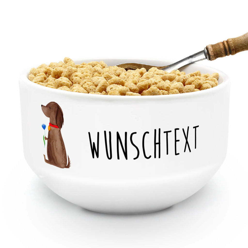 Personalizowana miska na musli pies kwiat Pies, motyw psa, zwierzę domowe, rasa psa, miłośnik zwierząt, właściciel psa, powiedzenia