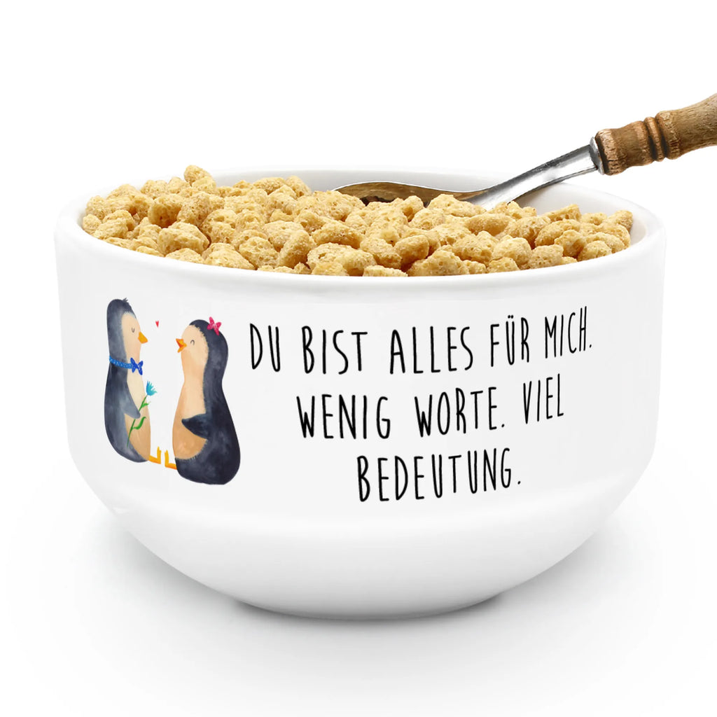 Muesli Bowl Penguin pair fruit bowl, bowl, ceramic bowl, soup bowl, cereal bowl, porcelain bowl, cereal dish, breakfast bowl, salad bowl, snack bowl, dessert bowl, Penguin, North Pole, Winter, Penguins, proof of love, wedding, love gift, penguin, great love, lovers, wedding day, wedding gift, penguins, love, anniversary, dream couple, engagement