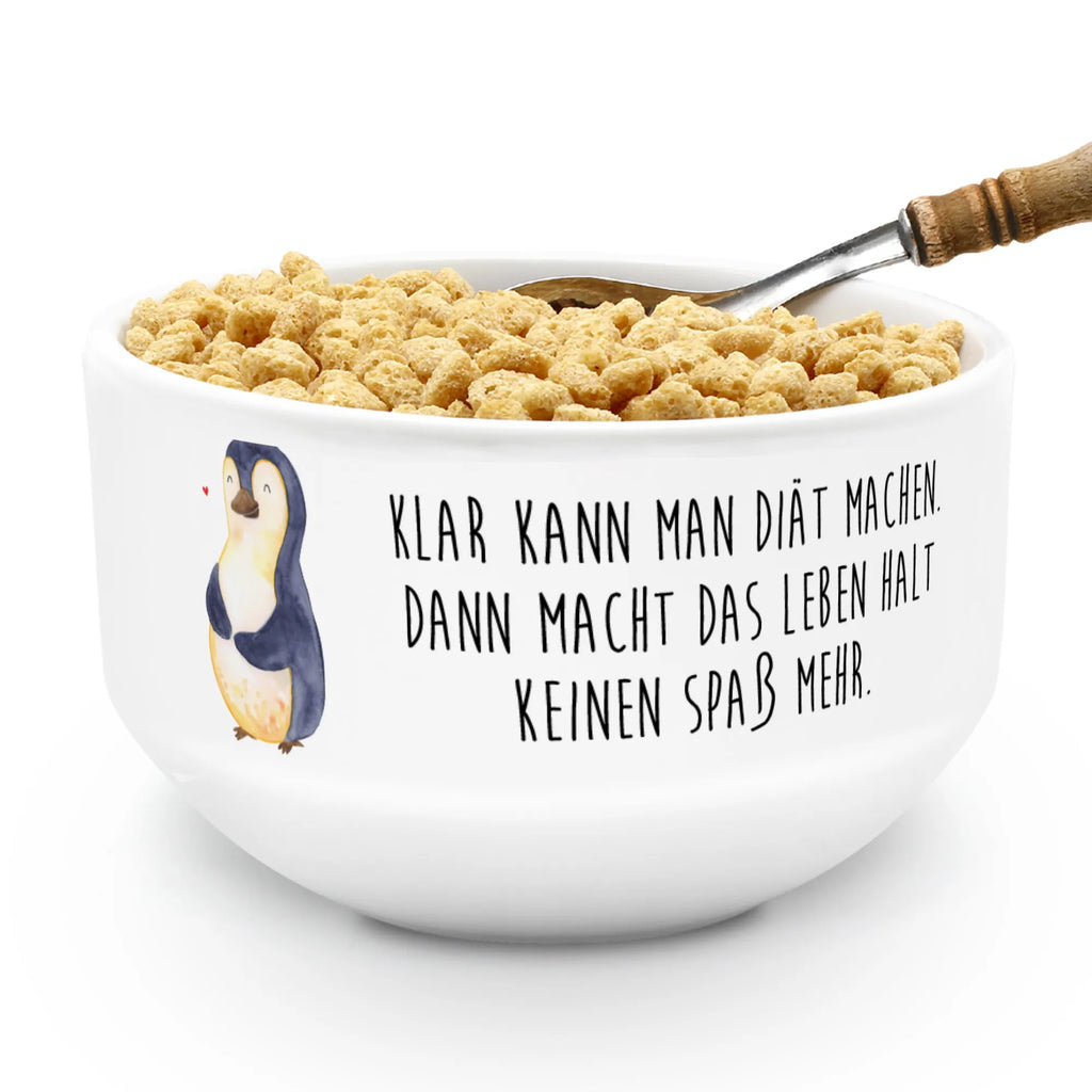Muesli Bowl Penguin diet breakfast bowl, salad bowl, cereal dish, snack bowl, porcelain bowl, dessert bowl, soup bowl, ceramic bowl, bowl, fruit bowl, cereal bowl, Penguin, North Pole, Winter, Penguins, penguins, weight, self-respect, body love, losing weight, motivation, diet, self-love, penguin