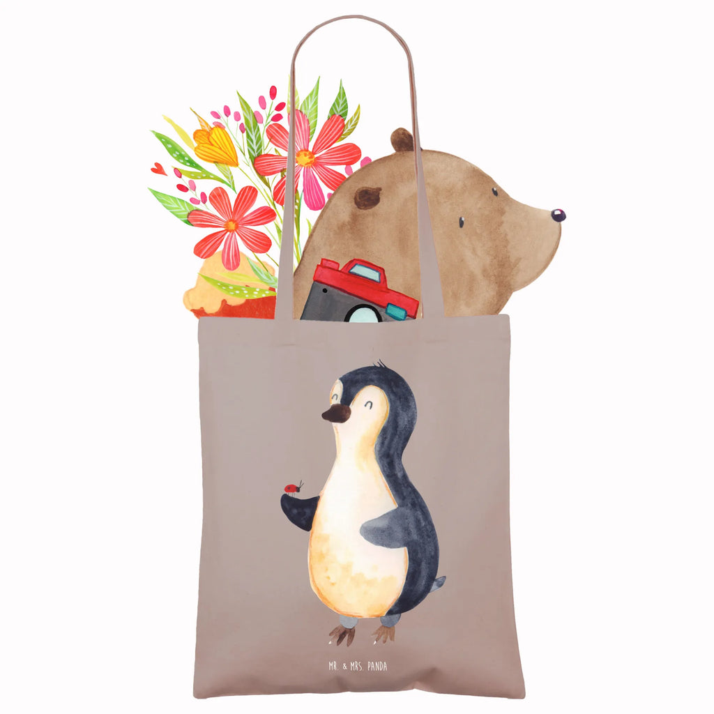 Tote bag Penguin ladybug Stoffbeutel, Badetasche, Strandtasche, Schultertasche, Shopper, Einkaufstasche, Umhängetasche, Beutel, Tragetasche, Einkaufstüte, Laptoptasche, Beuteltasche, Tasche, Stofftasche, Jutebeutel, Jutetasche, Pinguin, Lebensfreude, Liebe, Glück, Marienkäfer, Wunder, Pinguine, Freude