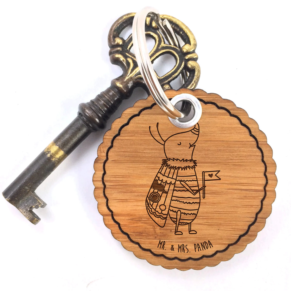 Okrągła fala brelok ćma mała flaga Motywy zwierzęce, dobra energia, zabawne powiedzonka, zwierzęta