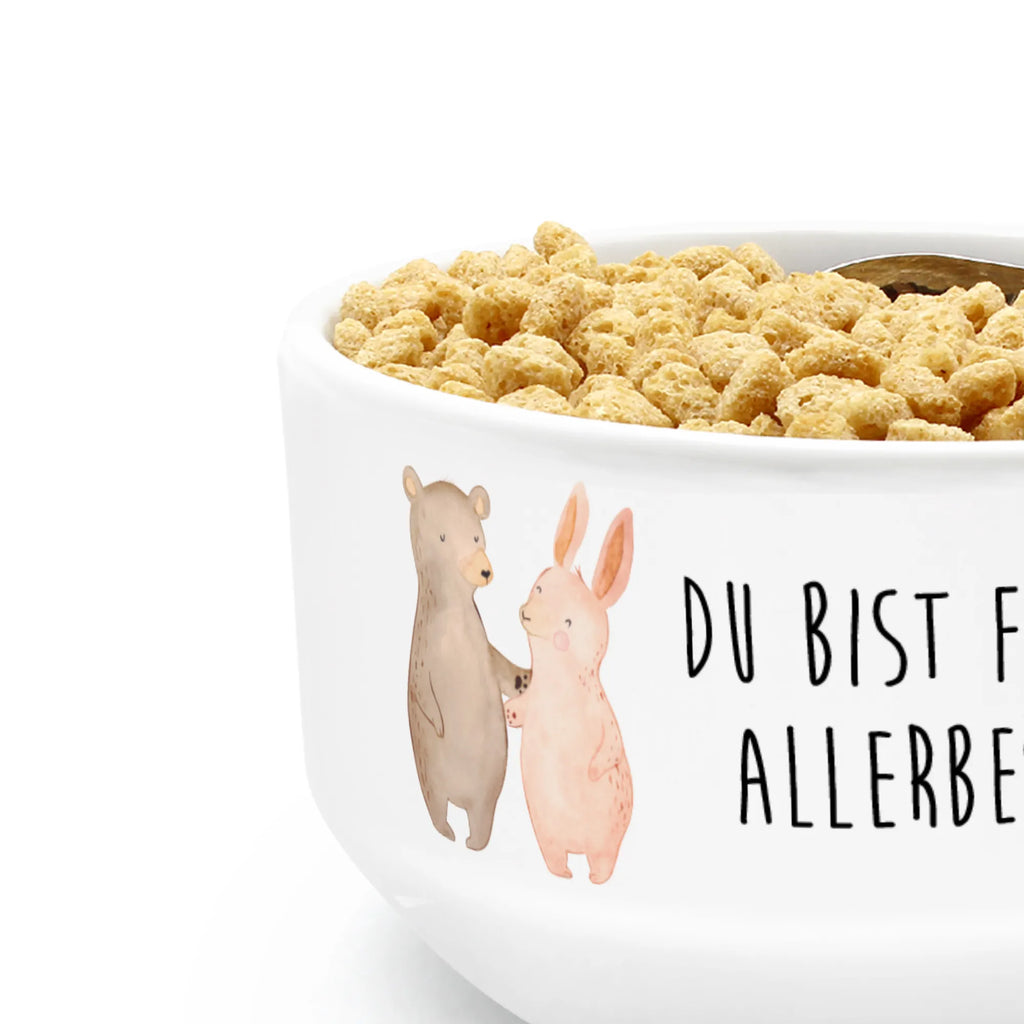 Muesli Bowl bear and rabbit Embrace dessert bowl, soup bowl, fruit bowl, ceramic bowl, porcelain bowl, breakfast bowl, cereal bowl, cereal dish, bowl, salad bowl, snack bowl, Love, Loving, Two, Together, Marriage, Engagement, Proposal of marriage, Love gift, gift for her, gift for him, anniversary gift, bear, rabbit, friends, best friend, best friends