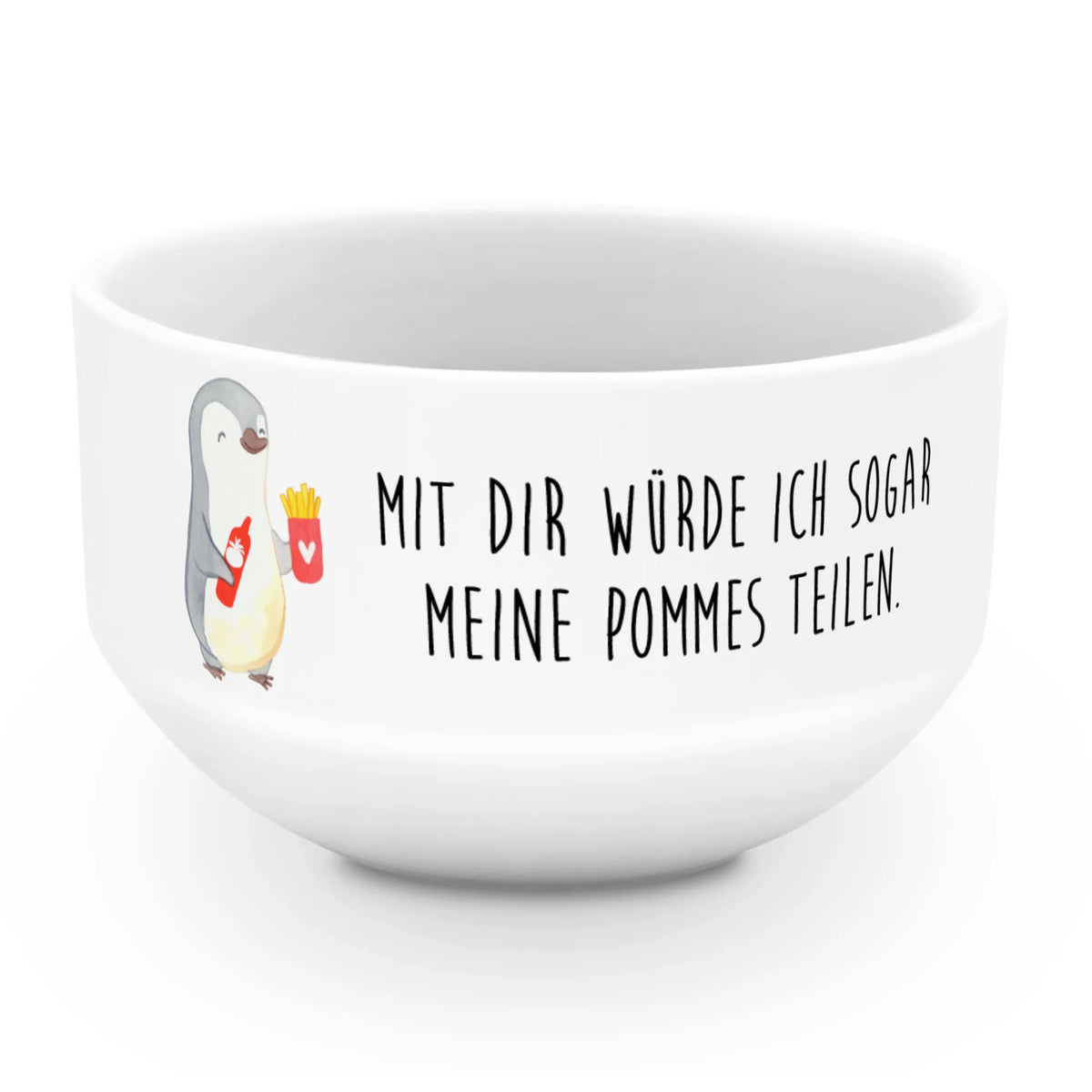 Muesli Bowl penguin French fries Loving, Two, Together, Marriage, Proposal of marriage, Love gift, gift for her, gift for him, anniversary gift, Valentine's Day Gift for Women Love Gift Anniversary Wedding Anniversary Party Favor Gift for Girlfriend Gift for Partner Boyfriend Gift Token of Love for Men for Husband