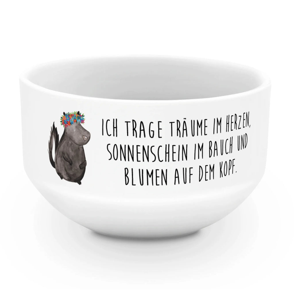 Müslischale Stinktier Mädchen, Yoga, Namaste, Raubtier, Schüssel