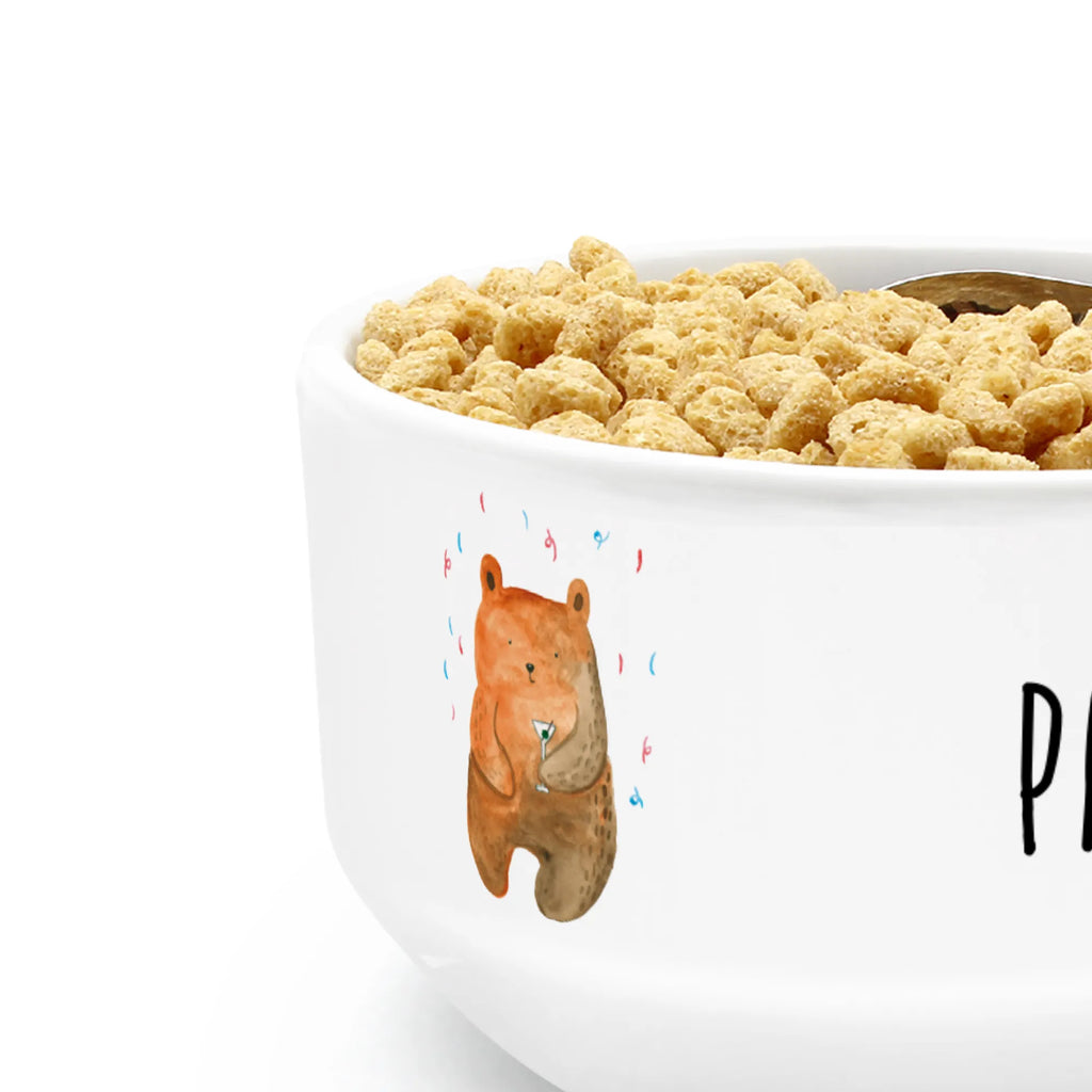 Muesli Bowl bear party cereal bowl, ceramic bowl, fruit bowl, breakfast bowl, bowl, dessert bowl, porcelain bowl, snack bowl, soup bowl, salad bowl, cereal dish, bear, teddy, teddy bear, cuddly toy, Birthday, Bring a present, Present, Party, Celebrate, Funny, Good mood, Partying, Birthday present