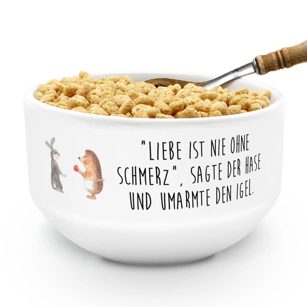 Muesli Bowl Hare Hedgehog dessert bowl, snack bowl, cereal dish, salad bowl, bowl, ceramic bowl, soup bowl, fruit bowl, cereal bowl, breakfast bowl, porcelain bowl, small animals, cute, funny, cute animal motives, hand drawn, small world, funny sayings, good mood, happy, gifts, gift ideas, special gifts, animal lover, card, Hedgehog, lovesickness gift, romantic saying, love saying, heartache, consolation, Hedgehog and hare, hare, pain of separation
