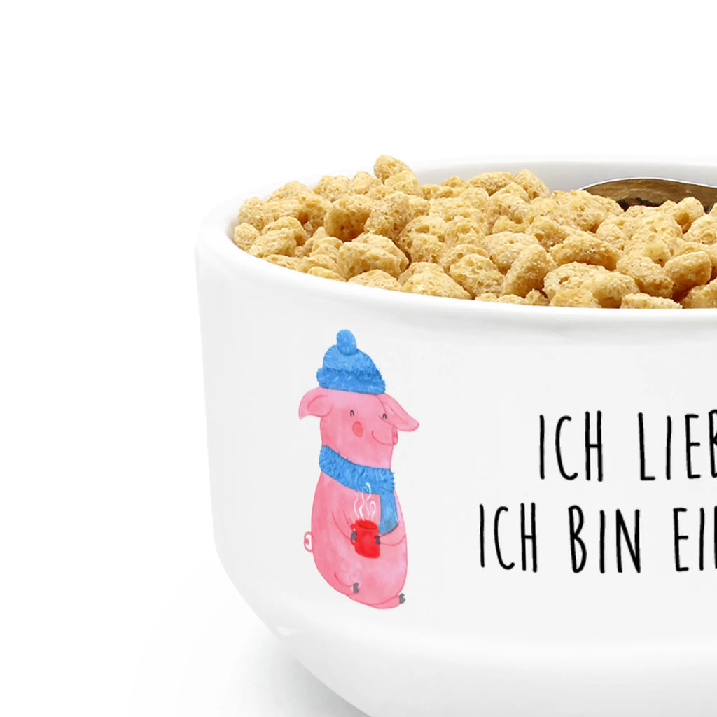 Muesli Bowl Pig Mulled wine porcelain bowl, fruit bowl, breakfast bowl, cereal bowl, ceramic bowl, snack bowl, cereal dish, soup bowl, salad bowl, dessert bowl, bowl, Winter, Christmas, Christmas time, snow, mulled pig, Christmas market, punch, mulled wine