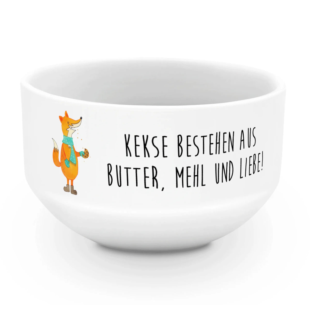 Muesli Bowl Fox biscuit animal lover, foxes, forest wildlife, clever as a fox, christmas present, baking saying, christmas time, kitchen decoration, cookies