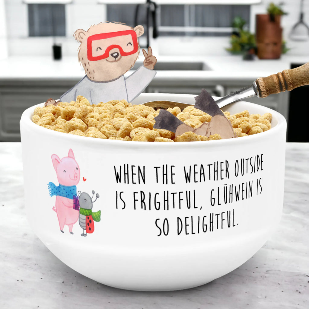 Muesli Bowl Glow Pig Snuggle soup bowl, cereal dish, dessert bowl, ceramic bowl, porcelain bowl, salad bowl, snack bowl, breakfast bowl, bowl, fruit bowl, cereal bowl, Winter, Christmas, Christmas time, snow