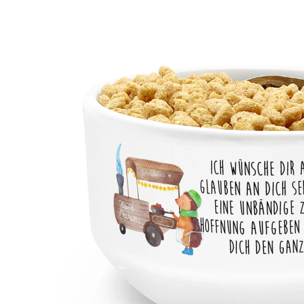 Muesli Bowl hedgehog Chestnuts snack bowl, breakfast bowl, soup bowl, porcelain bowl, dessert bowl, fruit bowl, bowl, ceramic bowl, cereal bowl, cereal dish, salad bowl, Winter, Christmas, Christmas time, snow