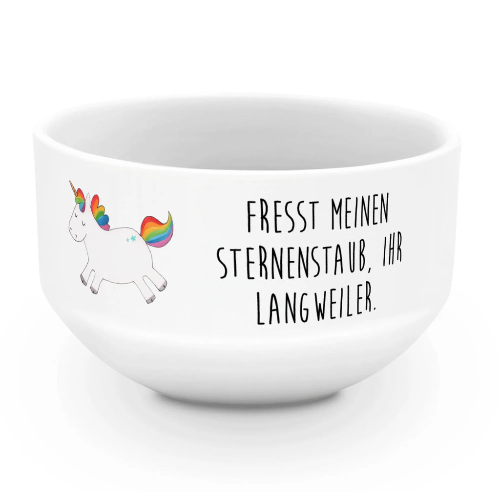 Muesli Bowl unicorn happy ceramic bowl, cereal bowl, soup bowl, dessert bowl, breakfast bowl, bowl, salad bowl, fruit bowl, snack bowl, porcelain bowl, cereal dish, unicorn, unicorns, fun, happy, cheerful, joy, funny, joy of life