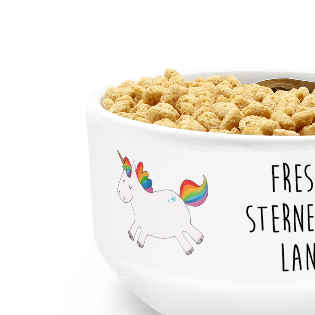Muesli Bowl unicorn happy ceramic bowl, cereal bowl, soup bowl, dessert bowl, breakfast bowl, bowl, salad bowl, fruit bowl, snack bowl, porcelain bowl, cereal dish, unicorn, unicorns, fun, happy, cheerful, joy, funny, joy of life