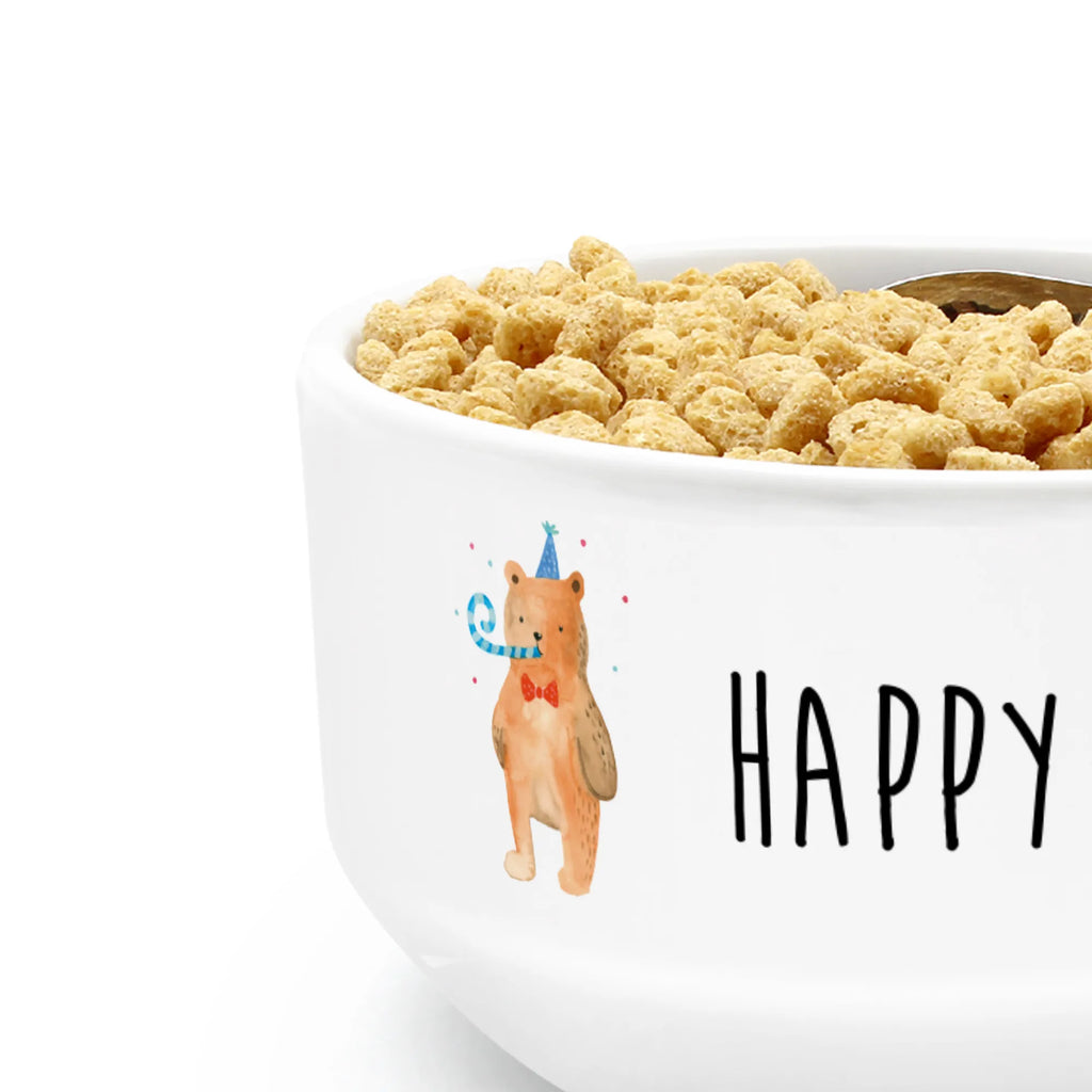 Muesli Bowl bear Birthday cereal bowl, dessert bowl, salad bowl, cereal dish, ceramic bowl, fruit bowl, porcelain bowl, bowl, snack bowl, breakfast bowl, soup bowl, bear, teddy, teddy bear, cuddly toy, Happy birthday