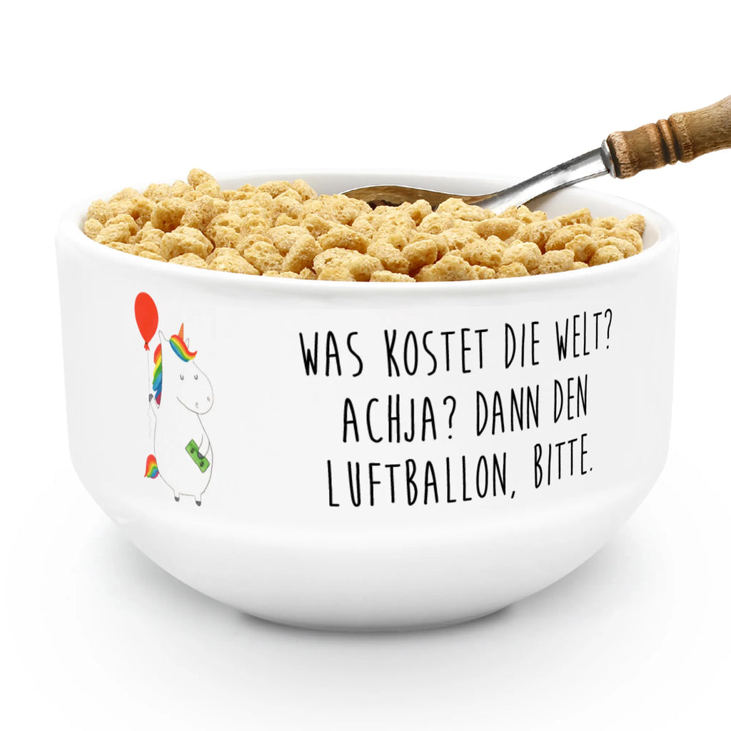 Muesli Bowl unicorn balloon porcelain bowl, fruit bowl, salad bowl, cereal dish, soup bowl, dessert bowl, cereal bowl, snack bowl, bowl, ceramic bowl, breakfast bowl, unicorn, unicorns, balloon, joy, fun, lifelong, gift, girlfriend, saying, funny, money