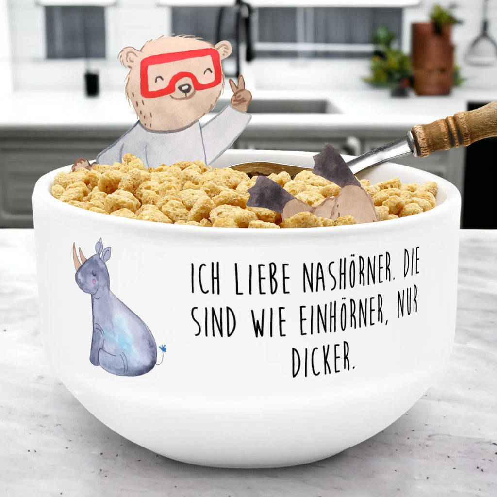 Müslischale Einhorn Nashorn, Zoo, Regenbogen, Nashörner, Lustig