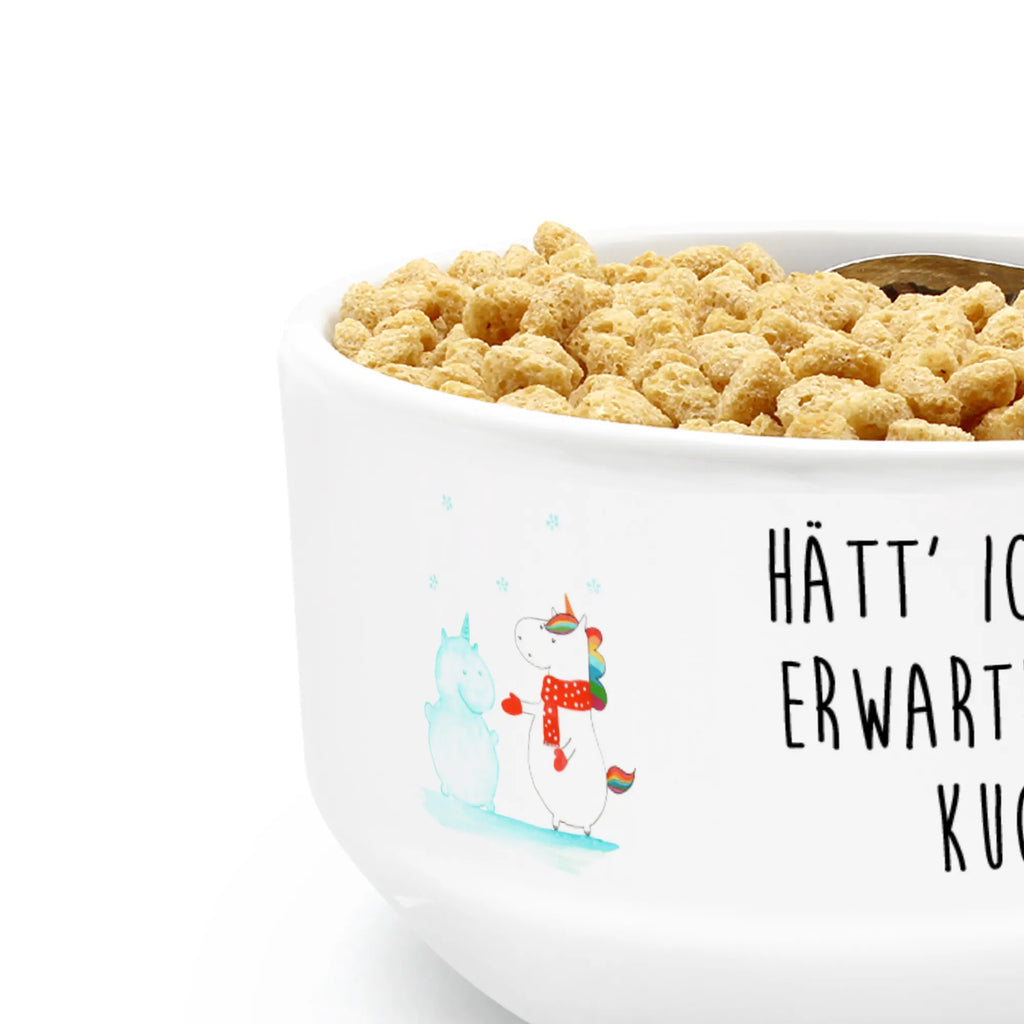 Muesli Bowl unicorn snowman breakfast bowl, ceramic bowl, cereal bowl, soup bowl, bowl, fruit bowl, porcelain bowl, snack bowl, dessert bowl, cereal dish, salad bowl, unicorn, unicorns, Cap, Snow, Unicorn, present, Snowman, X-Mas, Christmas Motif, Cold, Gloves, Cake, winter gift, Winter, Christmas