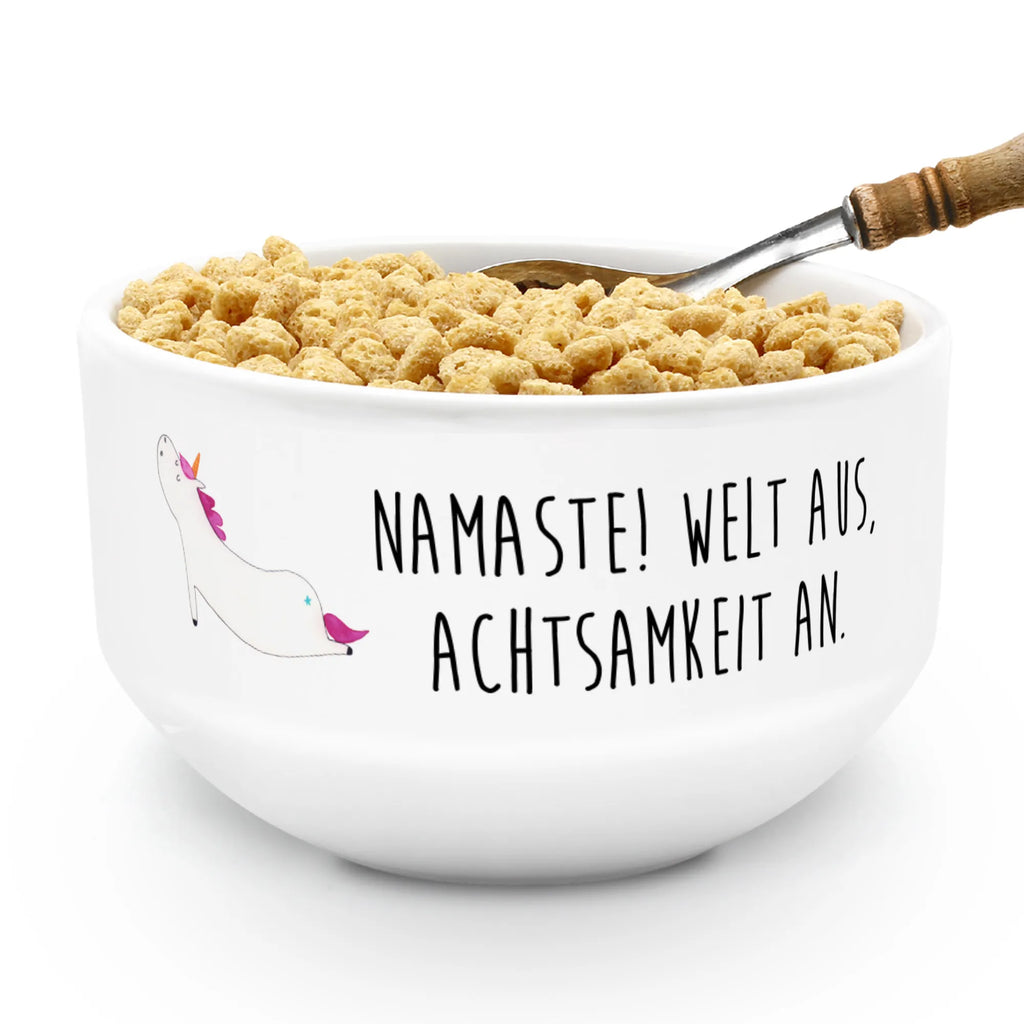 Muesli Bowl unicorn yoga cereal dish, salad bowl, cereal bowl, soup bowl, snack bowl, ceramic bowl, breakfast bowl, dessert bowl, porcelain bowl, fruit bowl, bowl, unicorn, unicorns, funny, present, Unicorn, mindfulness, relaxation, yoga, sports, gift, sweet, Namaste