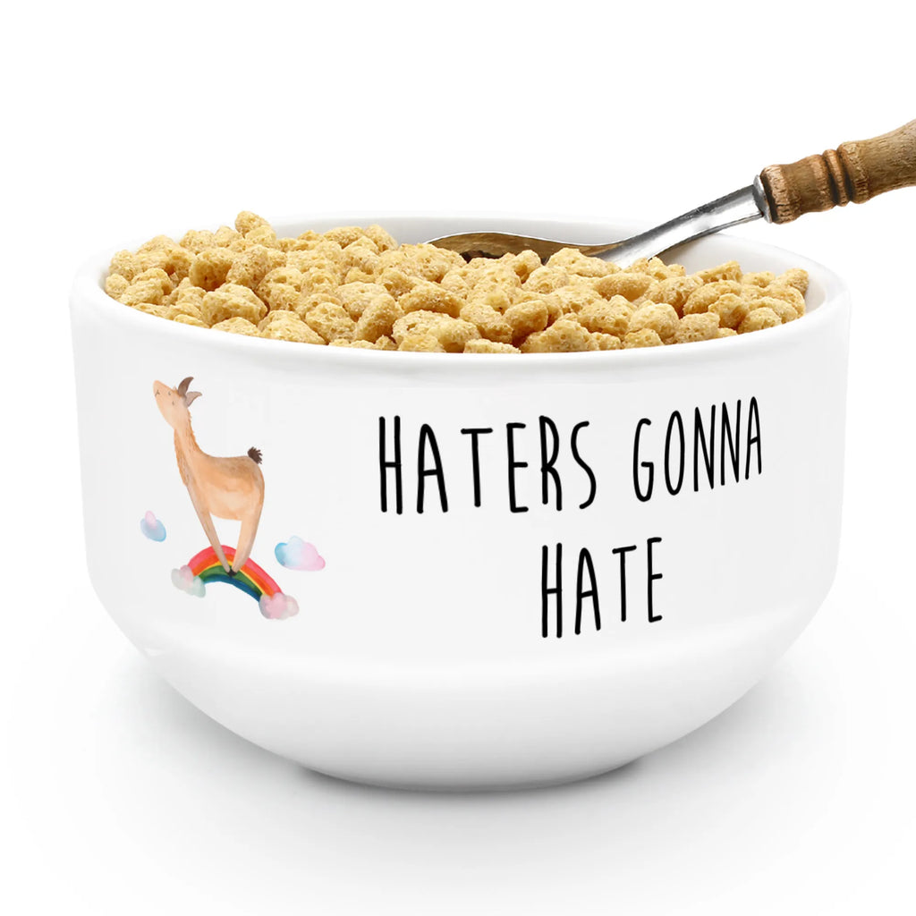 Muesli Bowl lama rainbow bowl, salad bowl, dessert bowl, cereal dish, fruit bowl, snack bowl, ceramic bowl, breakfast bowl, cereal bowl, soup bowl, porcelain bowl, Llama, llama, alpaca, trendy animal, Outsider, Haters, Freedom, Abi, Lamas, Hobby, Haters gonna hate, Self-employed, Rainbow, Lama, School, Cloud country