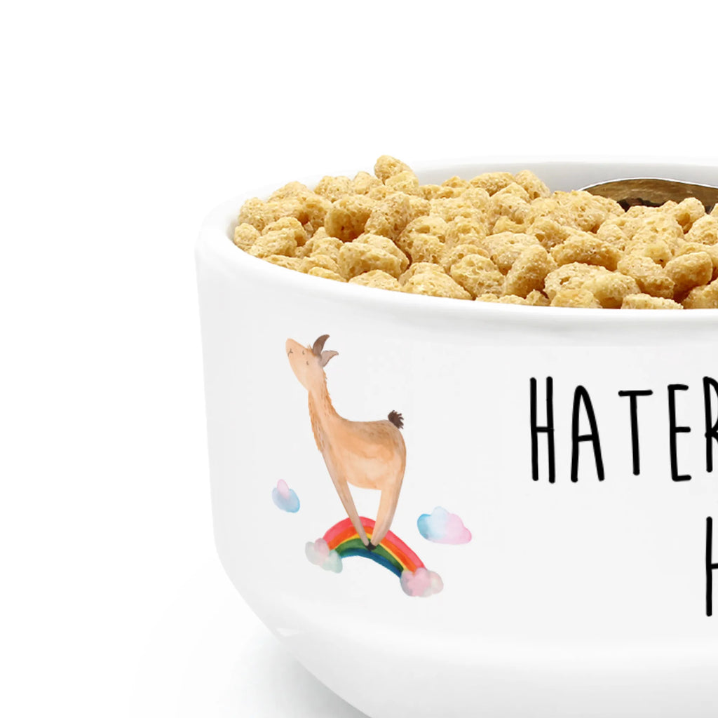 Muesli Bowl lama rainbow bowl, salad bowl, dessert bowl, cereal dish, fruit bowl, snack bowl, ceramic bowl, breakfast bowl, cereal bowl, soup bowl, porcelain bowl, Llama, llama, alpaca, trendy animal, Outsider, Haters, Freedom, Abi, Lamas, Hobby, Haters gonna hate, Self-employed, Rainbow, Lama, School, Cloud country