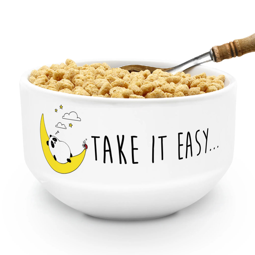 Muesli Bowl Panda Easy salad bowl, breakfast bowl, porcelain bowl, dessert bowl, soup bowl, bowl, fruit bowl, cereal dish, cereal bowl, ceramic bowl, snack bowl