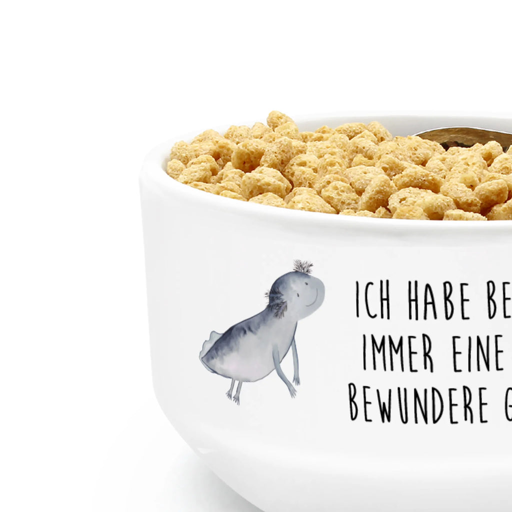 Muesli Bowl axolotl To swim cereal bowl, ceramic bowl, salad bowl, snack bowl, porcelain bowl, fruit bowl, breakfast bowl, soup bowl, cereal dish, bowl, dessert bowl, Axolotl, Axelotl, marine animals, Mexican walking fish, salamander, amphibians, motivation, solutions, problems, axolot, tail, problem