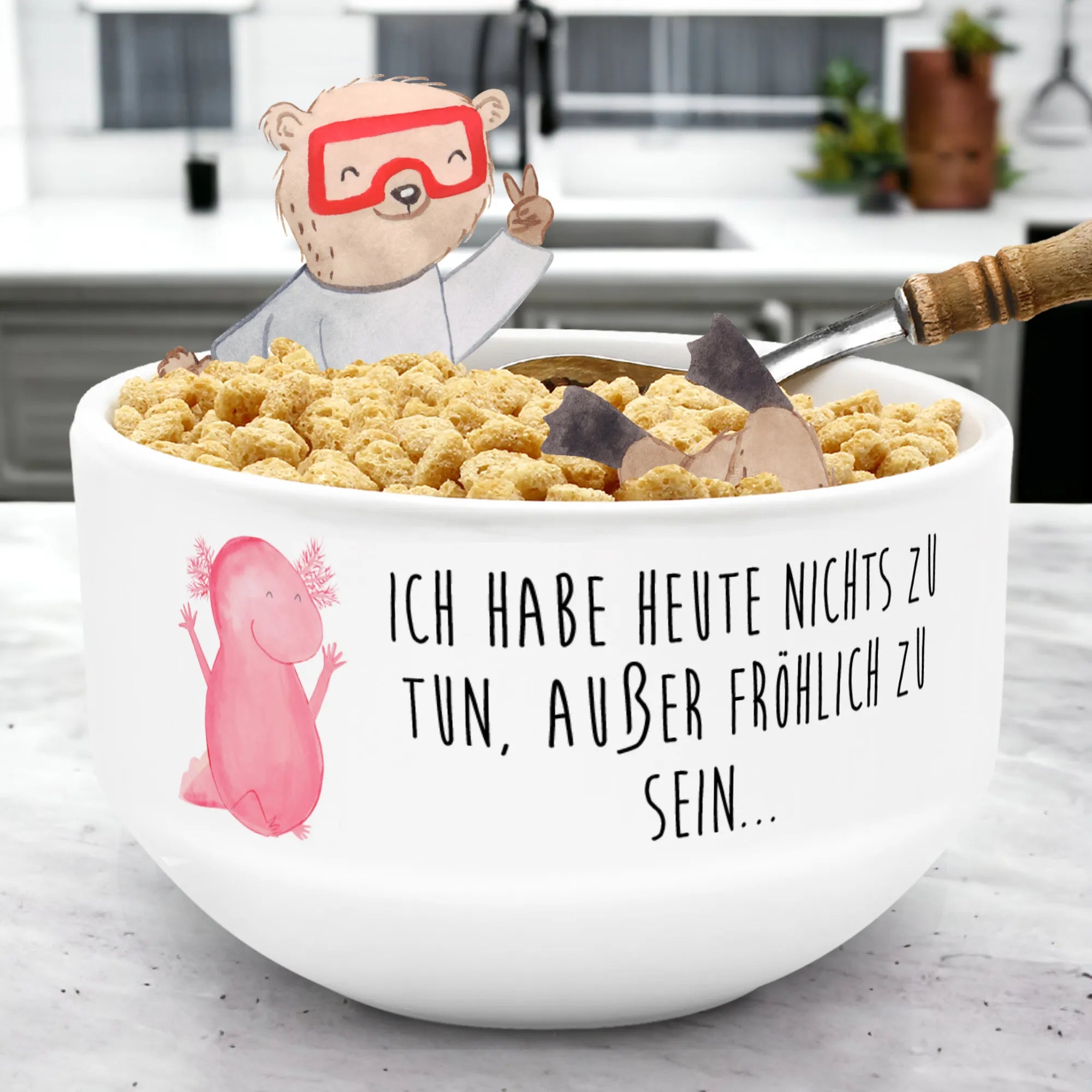 Mr. & Mrs. Panda Axolotl Tequila Teetasse – Aus Glas, Mit Spruch, Hitzebeständig, Witziges Geschenk