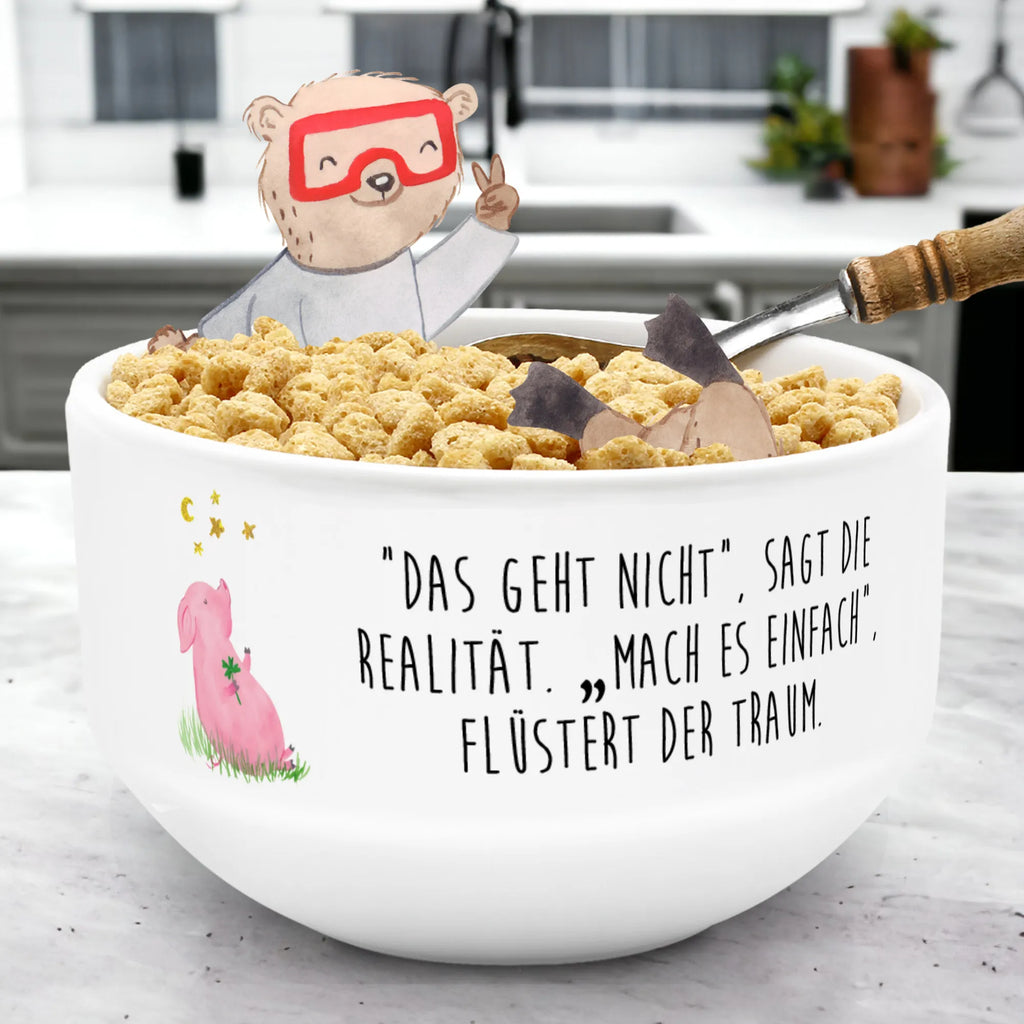 Muesli Bowl Pig Luck breakfast bowl, ceramic bowl, salad bowl, cereal dish, cereal bowl, soup bowl, porcelain bowl, bowl, dessert bowl, snack bowl, fruit bowl, small animals, cute, funny, cute animal motives, hand drawn, small world, funny sayings, good mood, happy, gifts, gift ideas, special gifts, animal lover, card, piglet, asterisks, pig, Lucky bastard. Luck, goals, motivation, stars, lucky charm, dreams