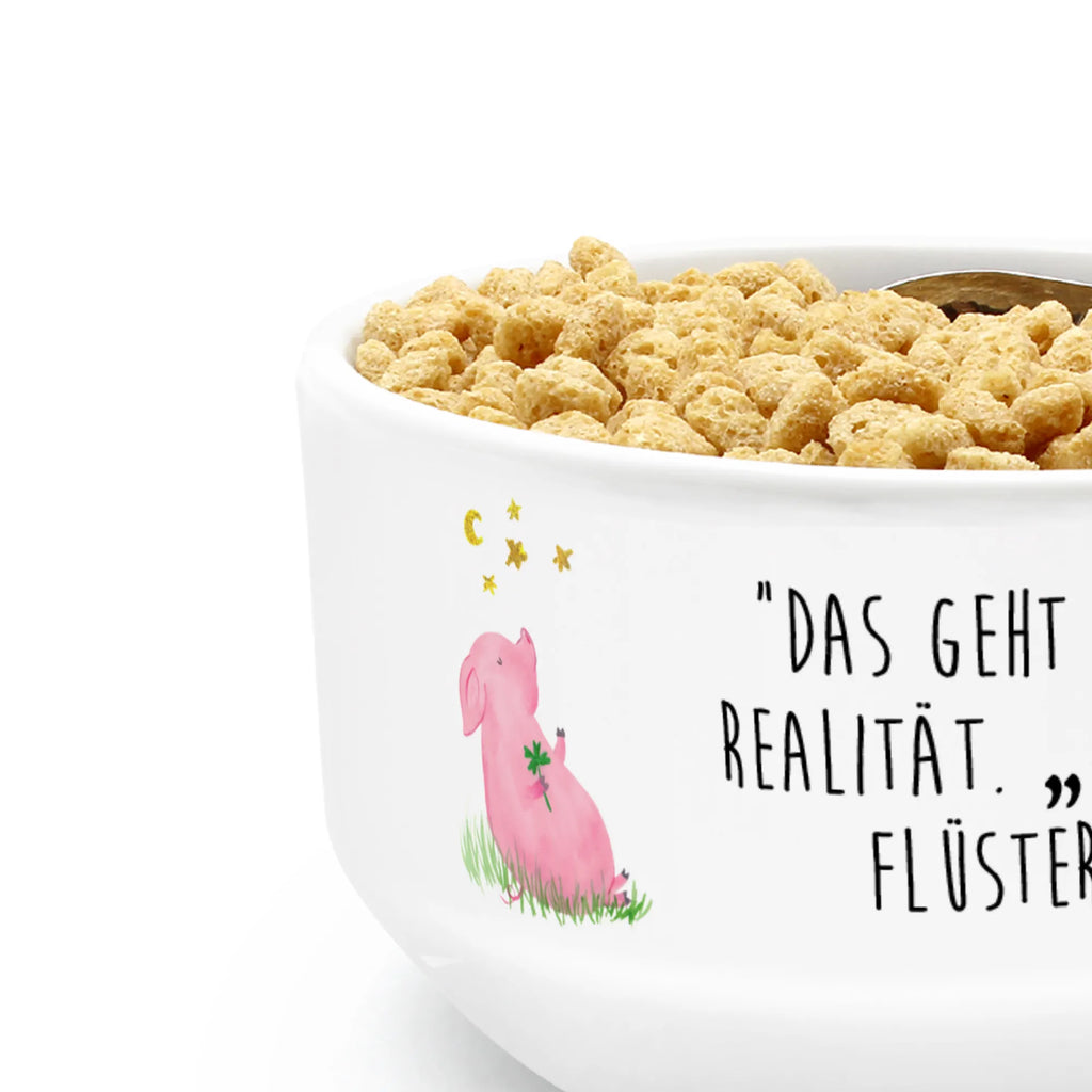Muesli Bowl Pig Luck breakfast bowl, ceramic bowl, salad bowl, cereal dish, cereal bowl, soup bowl, porcelain bowl, bowl, dessert bowl, snack bowl, fruit bowl, small animals, cute, funny, cute animal motives, hand drawn, small world, funny sayings, good mood, happy, gifts, gift ideas, special gifts, animal lover, card, piglet, asterisks, pig, Lucky bastard. Luck, goals, motivation, stars, lucky charm, dreams