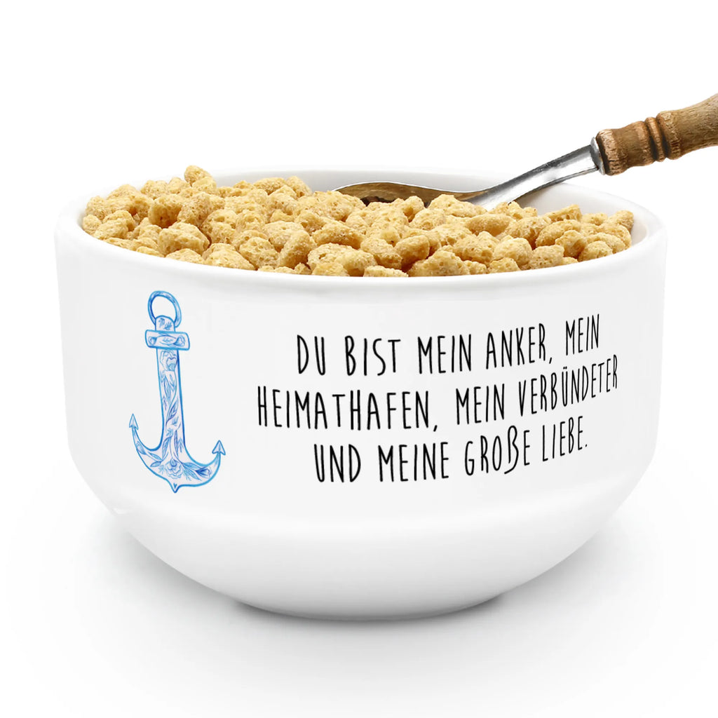 Muesli Bowl anchor Blue soup bowl, ceramic bowl, fruit bowl, bowl, porcelain bowl, cereal dish, snack bowl, salad bowl, breakfast bowl, cereal bowl, dessert bowl, small animals, cute, funny, cute animal motives, hand drawn, small world, funny sayings, good mood, happy, gifts, gift ideas, special gifts, animal lover, card