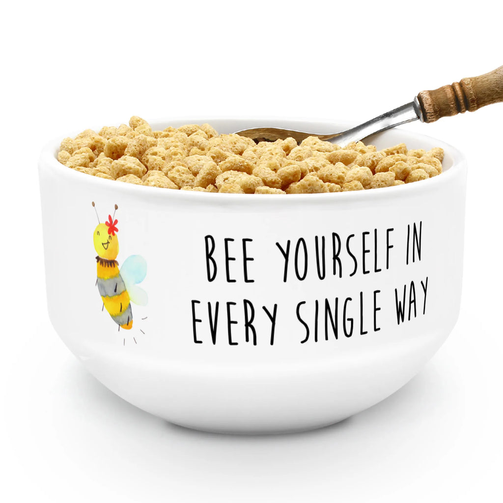 Muesli Bowl bee flower soup bowl, bowl, snack bowl, cereal bowl, fruit bowl, salad bowl, cereal dish, porcelain bowl, dessert bowl, ceramic bowl, breakfast bowl, Bee, wasp, bumblebee