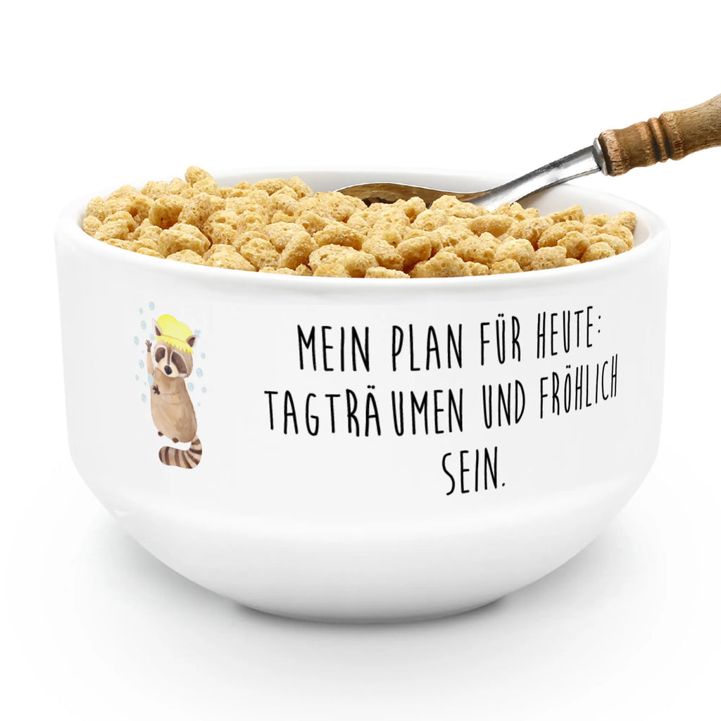 Muesli Bowl Raccoon cereal dish, snack bowl, cereal bowl, soup bowl, porcelain bowl, dessert bowl, ceramic bowl, breakfast bowl, salad bowl, bowl, fruit bowl, small animals, cute, funny, cute animal motives, hand drawn, small world, funny sayings, good mood, happy, gifts, gift ideas, special gifts, animal lover, card, soap bubbles, raccoon, plan, daydreaming, wash