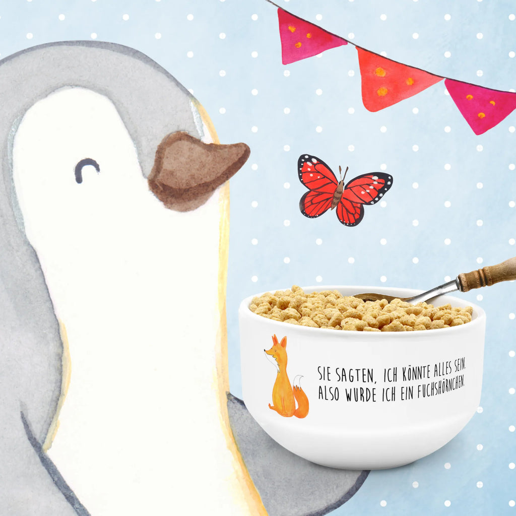 Muesli Bowl unicorn Fox cereal dish, dessert bowl, salad bowl, ceramic bowl, snack bowl, porcelain bowl, bowl, soup bowl, cereal bowl, fruit bowl, breakfast bowl, unicorn, unicorns, foxycorn, foxes, fox, fox horns