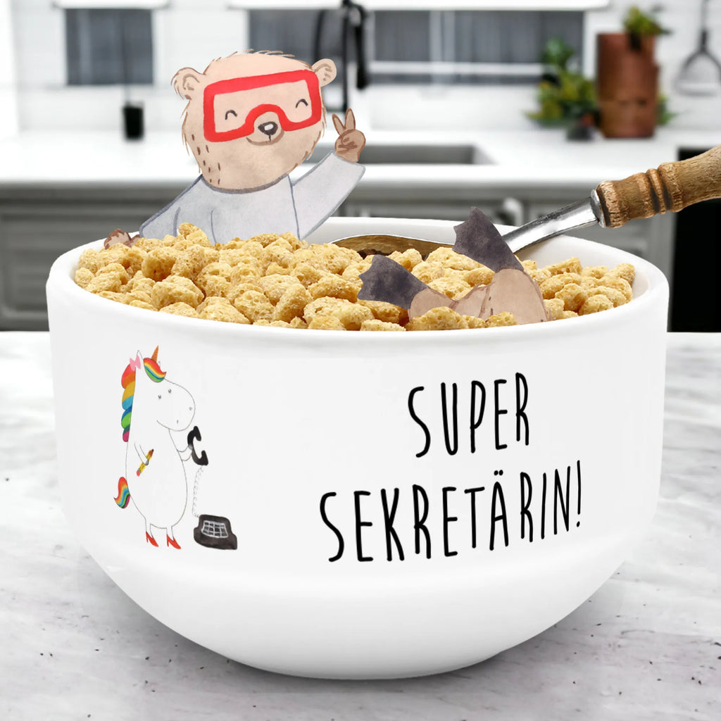 Muesli Bowl unicorn secretary dessert bowl, ceramic bowl, cereal bowl, soup bowl, cereal dish, snack bowl, breakfast bowl, salad bowl, fruit bowl, porcelain bowl, bowl, unicorn, unicorns, Secretary, office help, attorney, gift colleg, secretary present, office, tax office, office worker