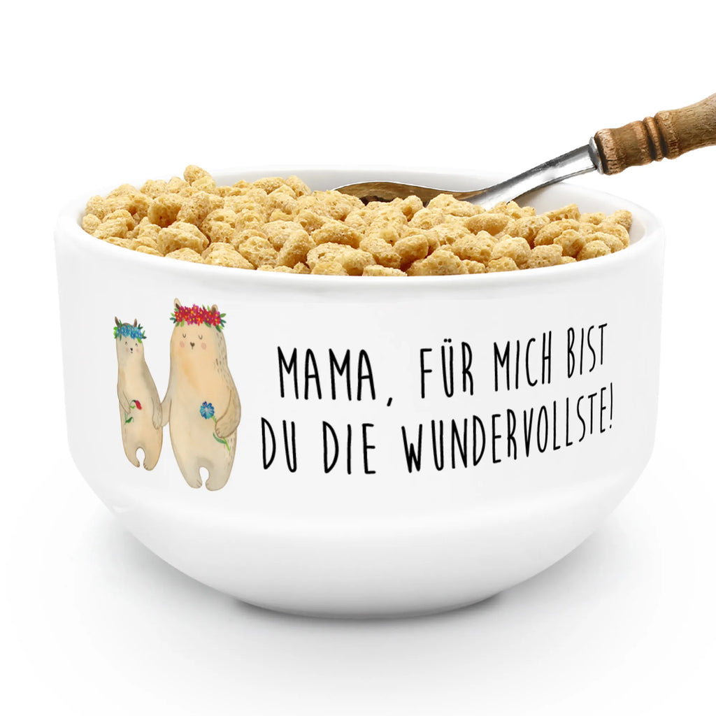 Muesli Bowl Bears with flower crown cereal bowl, dessert bowl, salad bowl, snack bowl, porcelain bowl, fruit bowl, bowl, soup bowl, ceramic bowl, cereal dish, breakfast bowl, Family, Father's Day, Mother's Day, brother, sister, Mom, Dad, daughter, family, mommy, best mommy, role model, bears, Bear, child, world best mommy, daughters, gift mommy. mother's day, favorite person, children, favorite mommy, mom