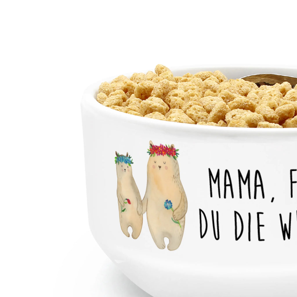 Muesli Bowl Bears with flower crown cereal bowl, dessert bowl, salad bowl, snack bowl, porcelain bowl, fruit bowl, bowl, soup bowl, ceramic bowl, cereal dish, breakfast bowl, Family, Father's Day, Mother's Day, brother, sister, Mom, Dad, daughter, family, mommy, best mommy, role model, bears, Bear, child, world best mommy, daughters, gift mommy. mother's day, favorite person, children, favorite mommy, mom