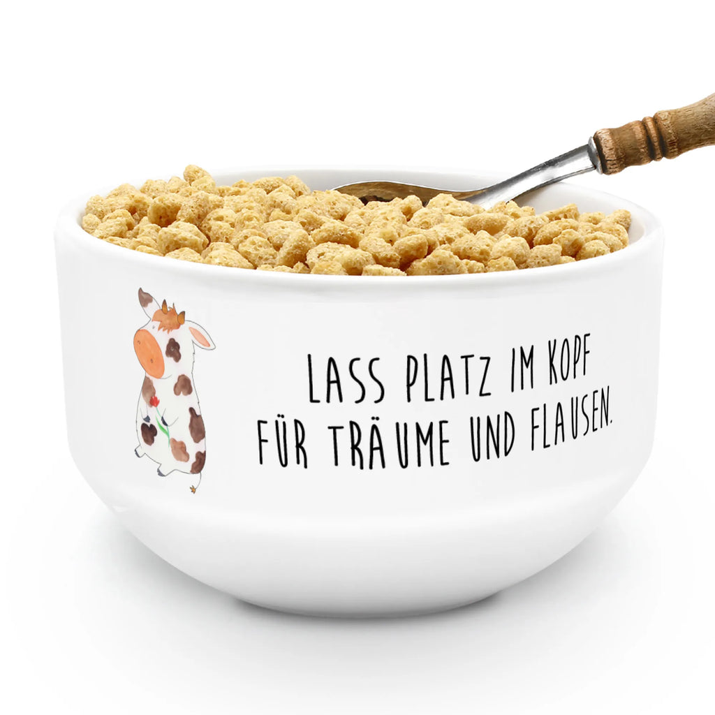 Muesli Bowl Cow salad bowl, cereal dish, ceramic bowl, fruit bowl, bowl, cereal bowl, snack bowl, soup bowl, porcelain bowl, breakfast bowl, dessert bowl, farm, farm animals, animals, motivtion, cows, saying, yard, nonsense, cow, dairy cow, milk, dreams, magic