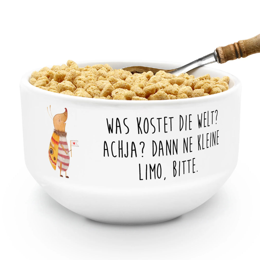 Muesli Bowl Moth flag cereal dish, porcelain bowl, snack bowl, cereal bowl, bowl, dessert bowl, soup bowl, salad bowl, ceramic bowl, fruit bowl, breakfast bowl, small animals, cute, funny, cute animal motives, hand drawn, small world, funny sayings, good mood, happy, gifts, gift ideas, special gifts, animal lover, card, Moth, How much does the world cost, Saying funny, Kitchen decoration, Beetle
