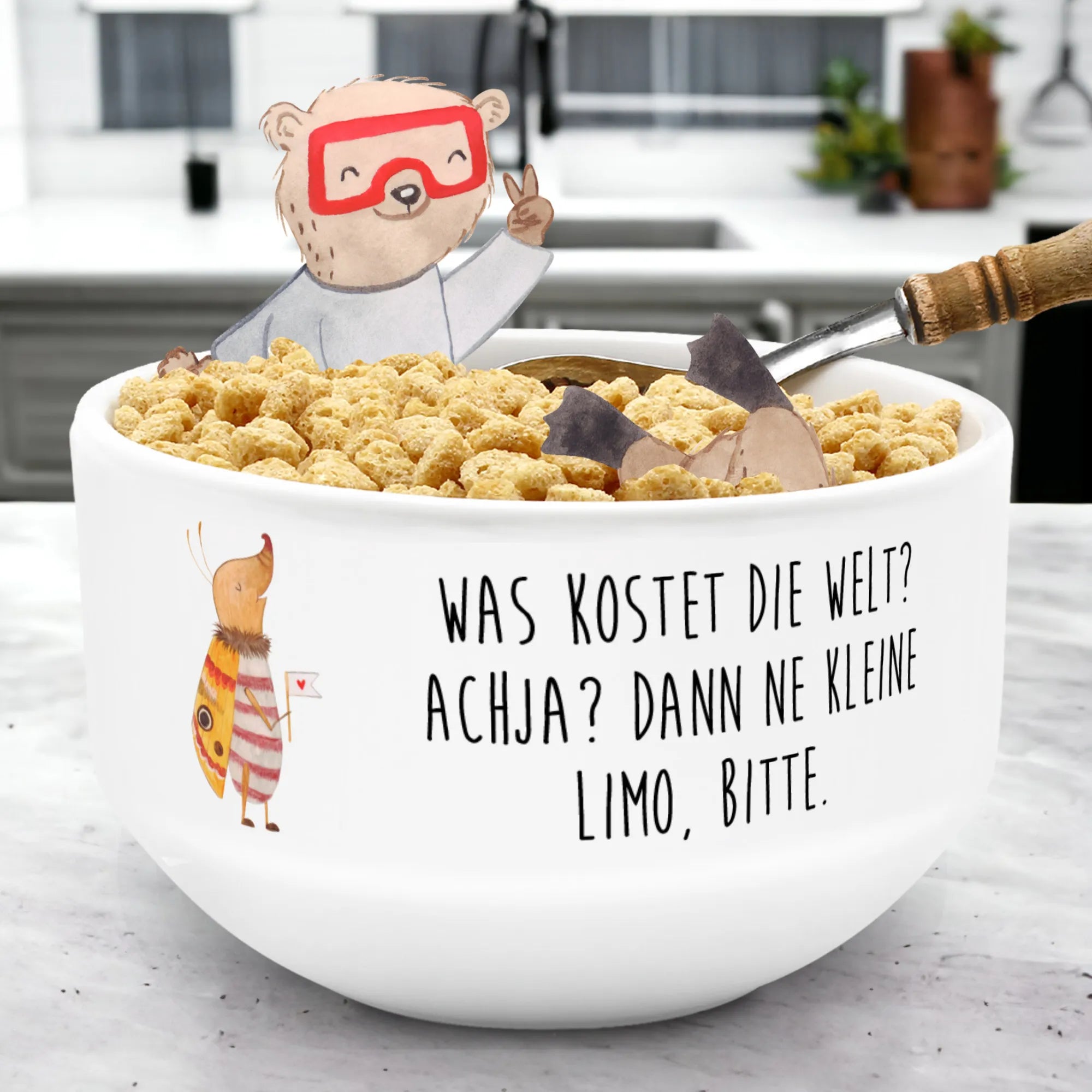 Müslischale Nachtfalter Fähnchen, Spruch Lustig, Käfer, Süß, Schüssel