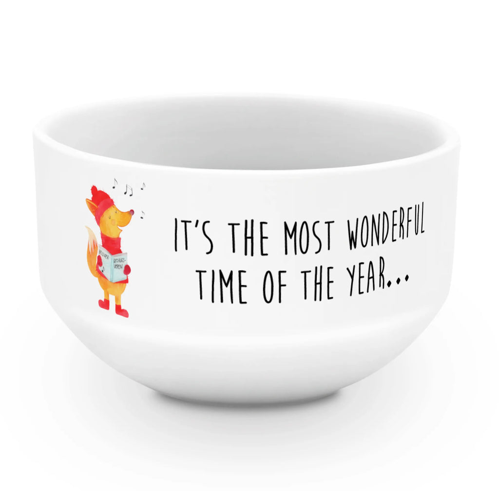 Muesli Bowl Fox Singer soup bowl, bowl, breakfast bowl, fruit bowl, ceramic bowl, porcelain bowl, cereal bowl, cereal dish, snack bowl, dessert bowl, salad bowl, Winter, Christmas, Christmas time, snow