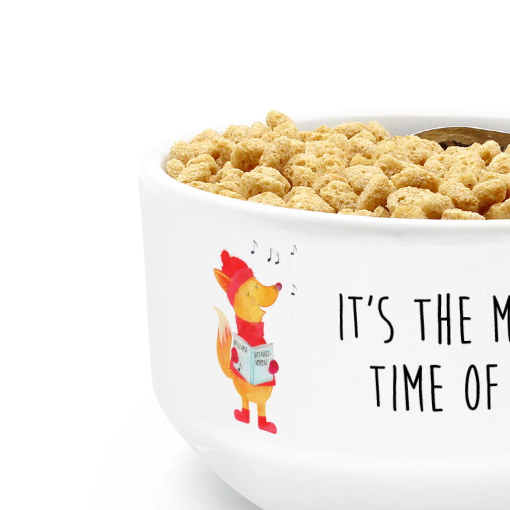 Muesli Bowl Fox Singer soup bowl, bowl, breakfast bowl, fruit bowl, ceramic bowl, porcelain bowl, cereal bowl, cereal dish, snack bowl, dessert bowl, salad bowl, Winter, Christmas, Christmas time, snow