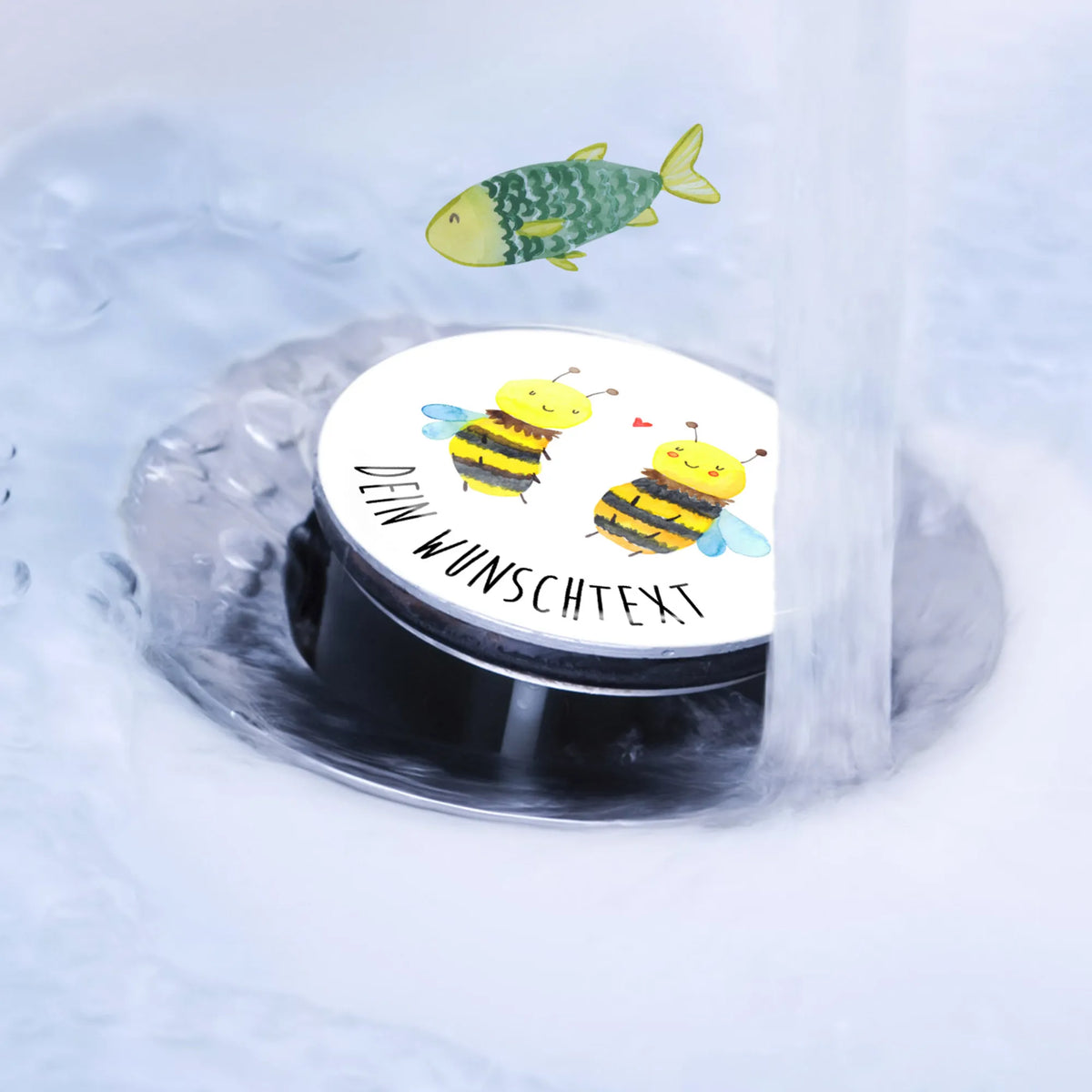 Personalized sink plug bee In love Bee, wasp, bumblebee