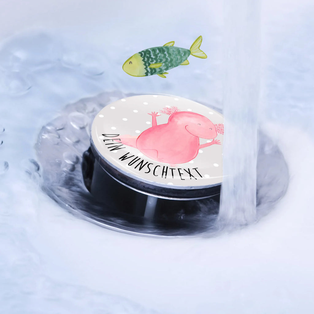 Personalized sink plug axolotl Hooray Axolotl, Axelotl, marine animals, Mexican walking fish, salamander, joy, fun, amphibian, axolot, tail, motivation, axolotl, cheerful, satisfaction