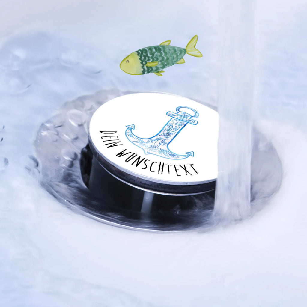 Personalized sink plug anchor Blue small animals, cute, funny, cute animal motives, hand drawn, small world, funny sayings, good mood, happy, gifts, gift ideas, special gifts, animal lover, card