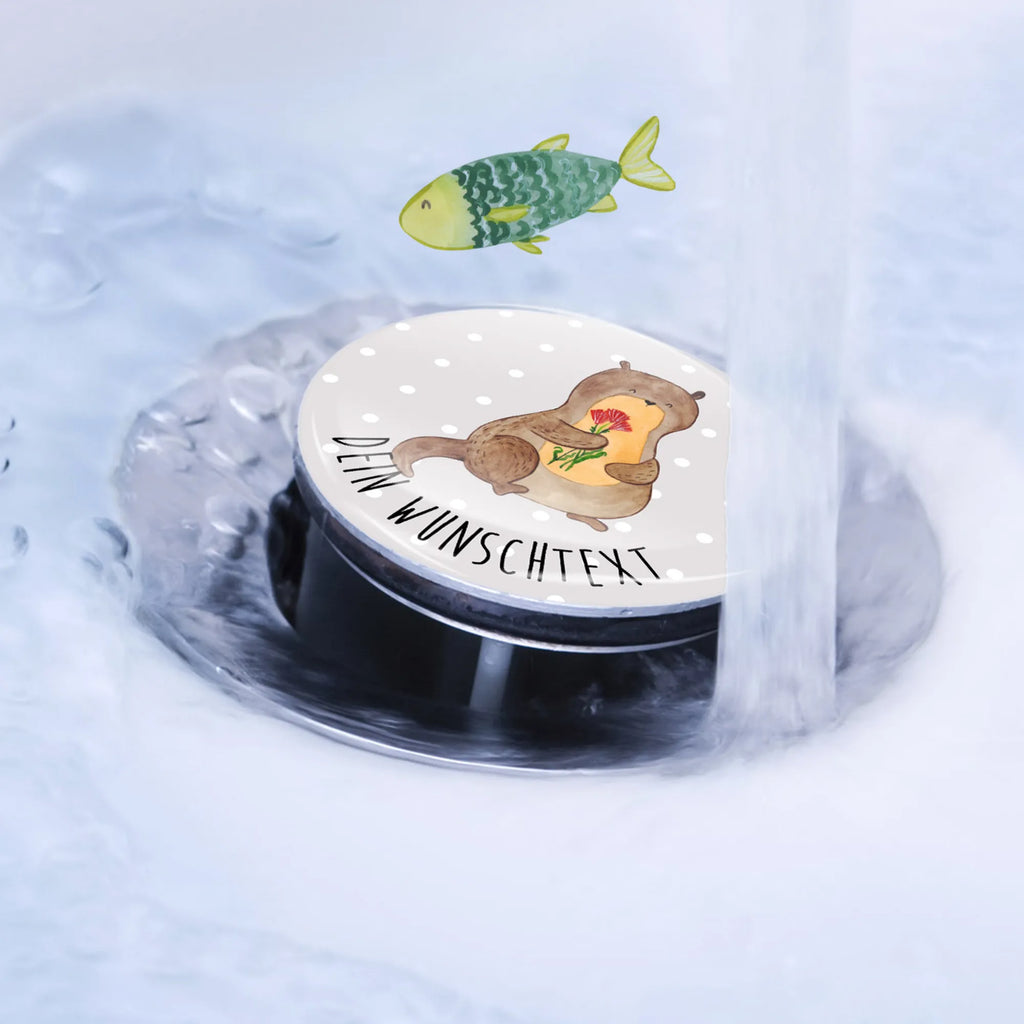 Personalized sink plug otter Bunch of flowers otter, marten, sea otter, European otter, water mammal, aquatic animal, baby otter, predator, water, otter gifts, animal lover, gift ideas for animal lovers, animal, mammal, water animal, gifts for people in love, Otter Sea Otter Lake Otter