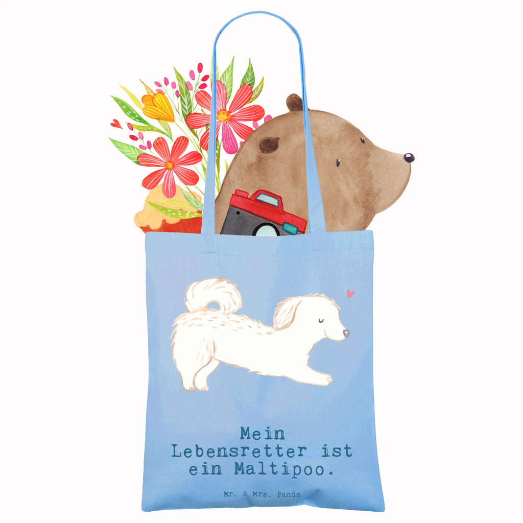 Tragetasche Maltipoo Lebensretter Strandtasche, Beutel, Laptoptasche, Beuteltasche, Umhängetasche, Jutebeutel, Jutetasche, Badetasche, Tragetasche, Einkaufstasche, Schultertasche, Einkaufstüte, Stoffbeutel, Shopper, Stofftasche, Tasche, Hund, Hunderasse, Rassehund, Hundebesitzer, Geschenk, Tierfreund, Schenken, Welpe, Maltipoo, Mischling, Kreuzung