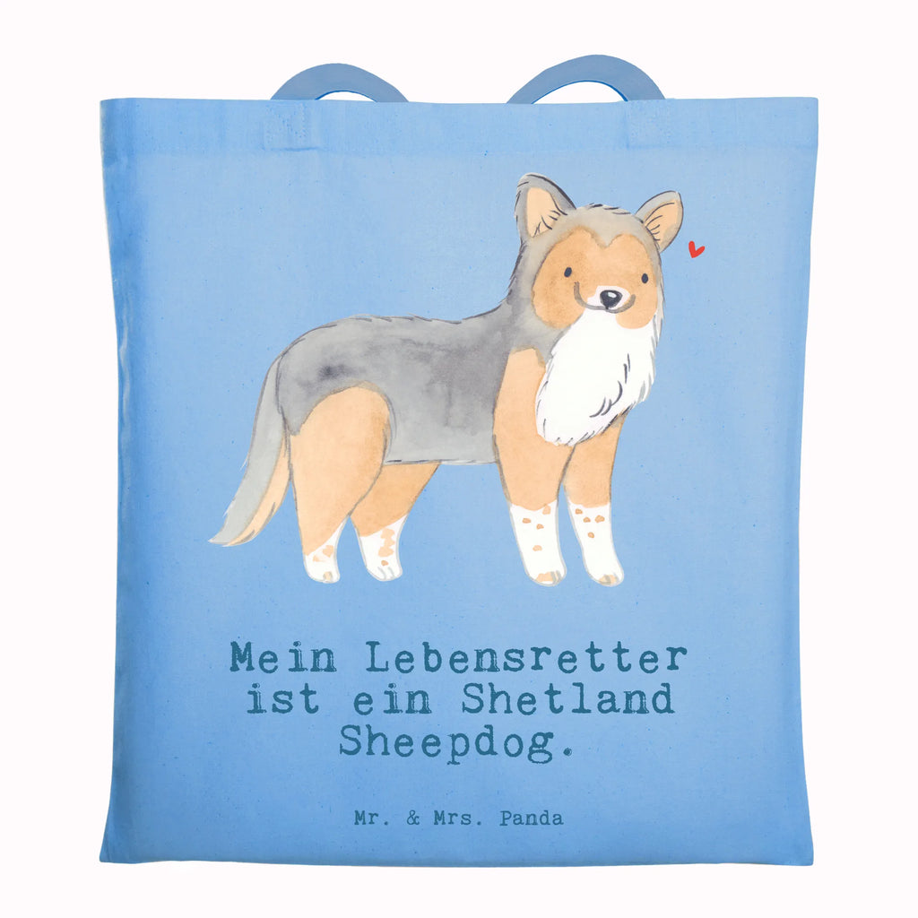 Tragetasche Shetland Sheepdog Lebensretter Tragetasche, Einkaufstasche, Tasche, Jutetasche, Jutebeutel, Einkaufstüte, Stofftasche, Schultertasche, Beutel, Umhängetasche, Strandtasche, Badetasche, Beuteltasche, Stoffbeutel, Laptoptasche, Shopper, Hund, Hunderasse, Rassehund, Hundebesitzer, Geschenk, Tierfreund, Schenken, Welpe, Sheltie, Shetland Sheepdog