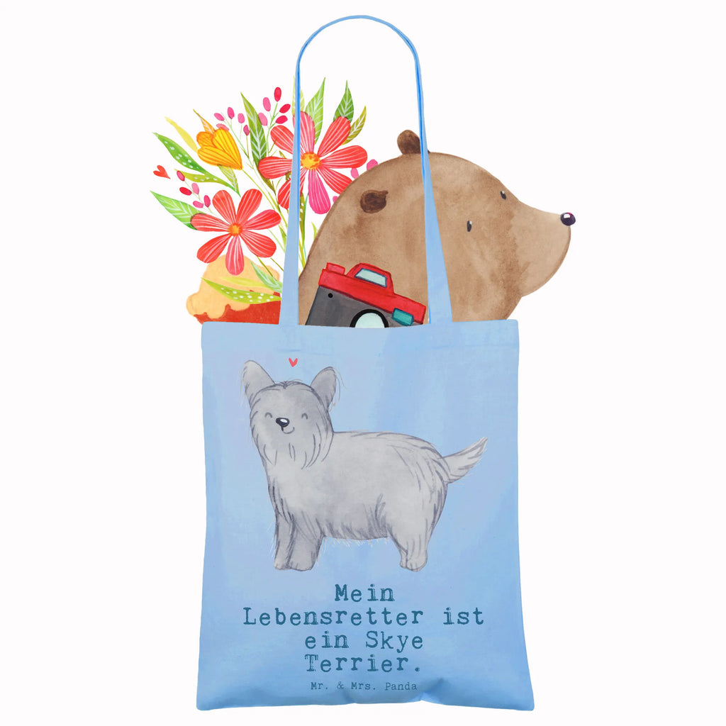 Tragetasche Skye Terrier Lebensretter Shopper, Stoffbeutel, Laptoptasche, Jutetasche, Tasche, Umhängetasche, Tragetasche, Badetasche, Schultertasche, Stofftasche, Einkaufstüte, Beutel, Beuteltasche, Strandtasche, Jutebeutel, Einkaufstasche, Hund, Hunderasse, Rassehund, Hundebesitzer, Geschenk, Tierfreund, Schenken, Welpe, Terrier, Skye Terrier
