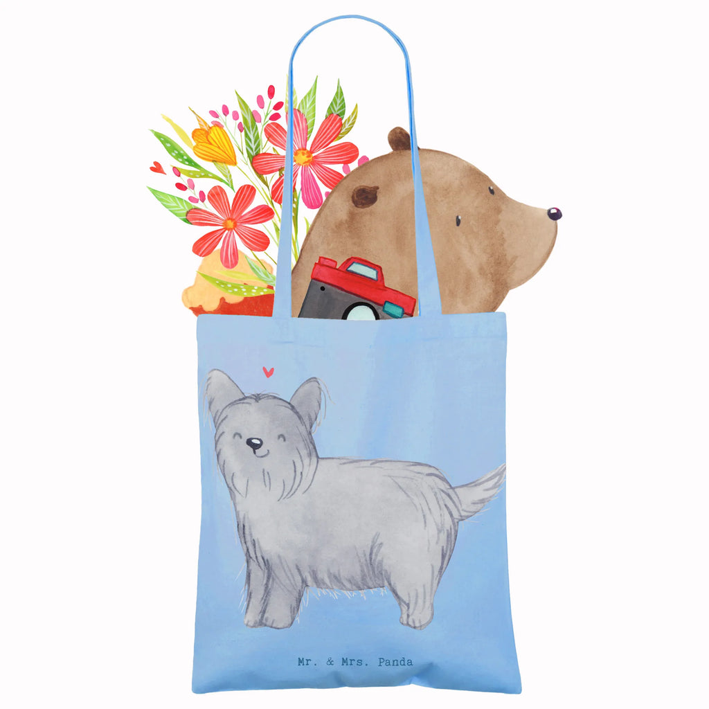 Tragetasche Skye Terrier Lebensretter Shopper, Stoffbeutel, Laptoptasche, Jutetasche, Tasche, Umhängetasche, Tragetasche, Badetasche, Schultertasche, Stofftasche, Einkaufstüte, Beutel, Beuteltasche, Strandtasche, Jutebeutel, Einkaufstasche, Hund, Hunderasse, Rassehund, Hundebesitzer, Geschenk, Tierfreund, Schenken, Welpe, Terrier, Skye Terrier
