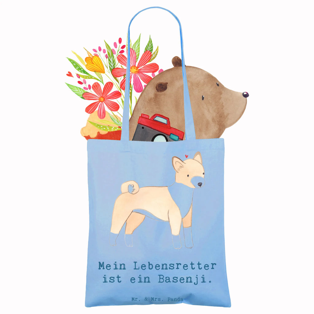 Tragetasche Basenji Lebensretter Stofftasche, Jutebeutel, Einkaufstüte, Jutetasche, Shopper, Strandtasche, Laptoptasche, Beutel, Beuteltasche, Einkaufstasche, Tragetasche, Tasche, Umhängetasche, Stoffbeutel, Schultertasche, Badetasche, Hund, Hunderasse, Rassehund, Hundebesitzer, Geschenk, Tierfreund, Schenken, Welpe, Kongo-Terrier, Basenji