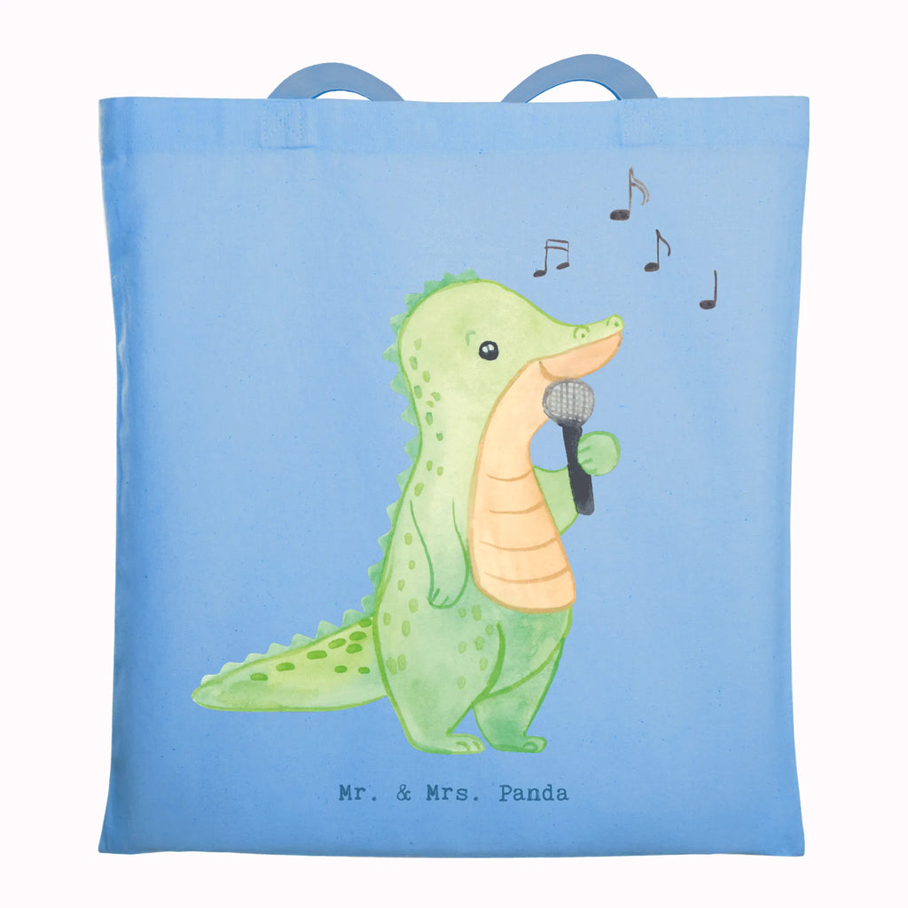 Tote bag crocodile To sing shoulder bag, bag, shopping bag, pouch, shopper, cloth bag, Carrier bag, cotton bag, jute bag, Gift, sport, hobby, giving, thank you, award, profit, athlete, vocals, band, Singing, live performance, hobby singers